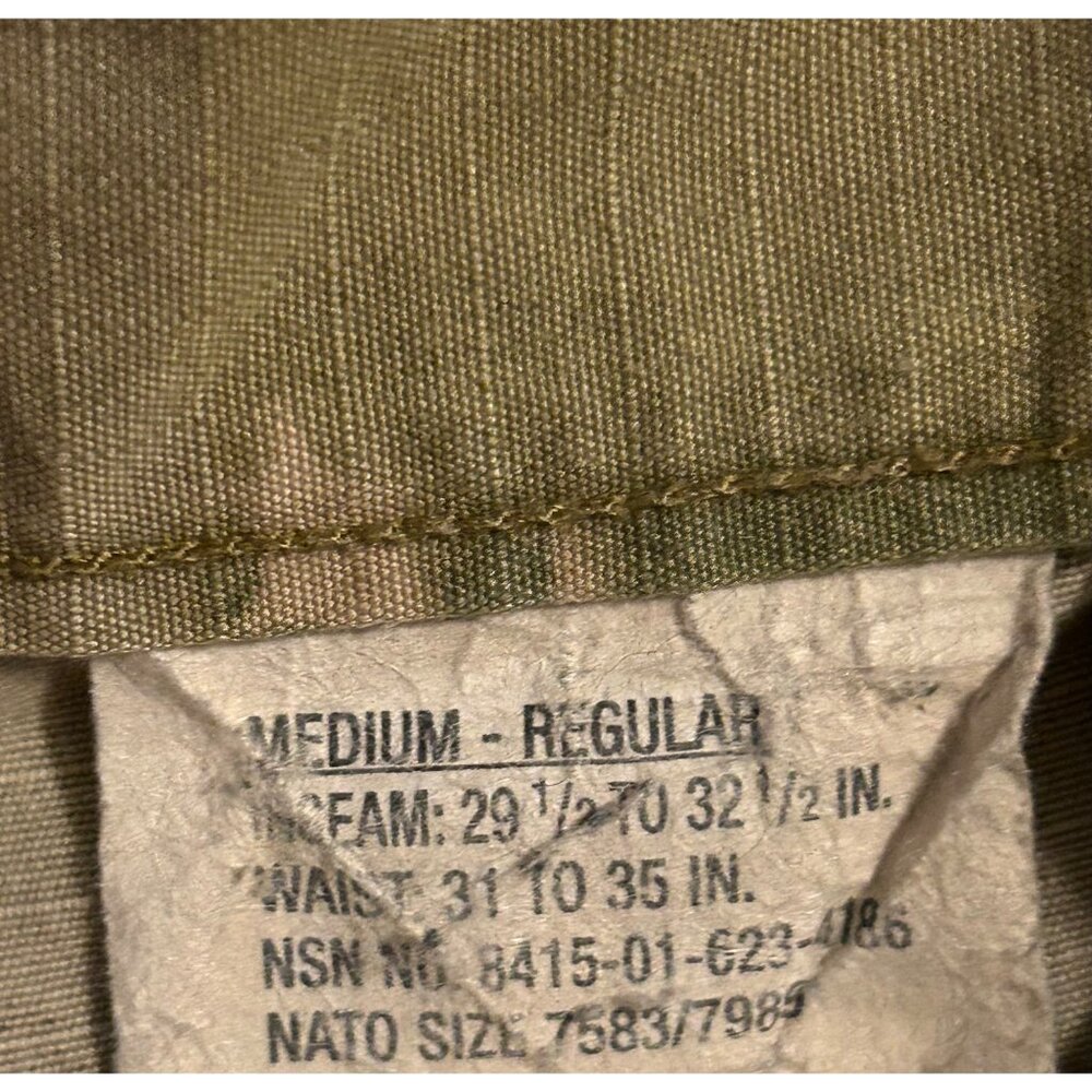 US Army Military Tactical Camouflage Ripstop Cargo Pants 31x29.5 Unisex Combat - Picture 10 of 12